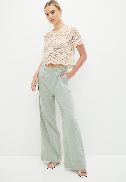 MILLA - Lace shell - buttermilk