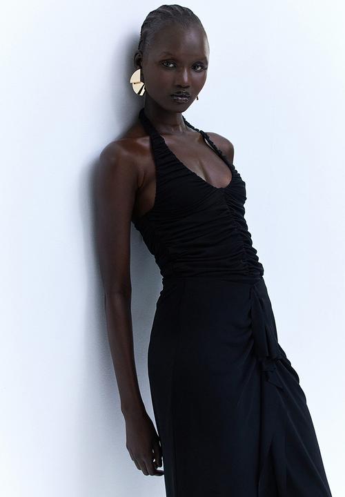 H&M - Draped halterneck body - black