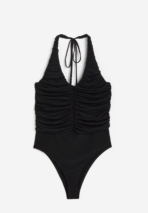 H&M - Draped halterneck body - black