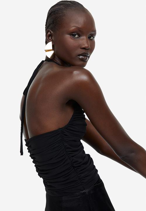 H&M - Draped halterneck body - black
