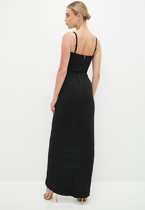 SISSY BOY - A Moment'S notice: maxi dress with cross over skirt - black