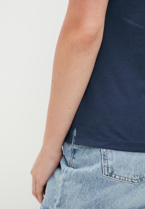 GUESS - Short sleeve cn icon tee - blackened blue