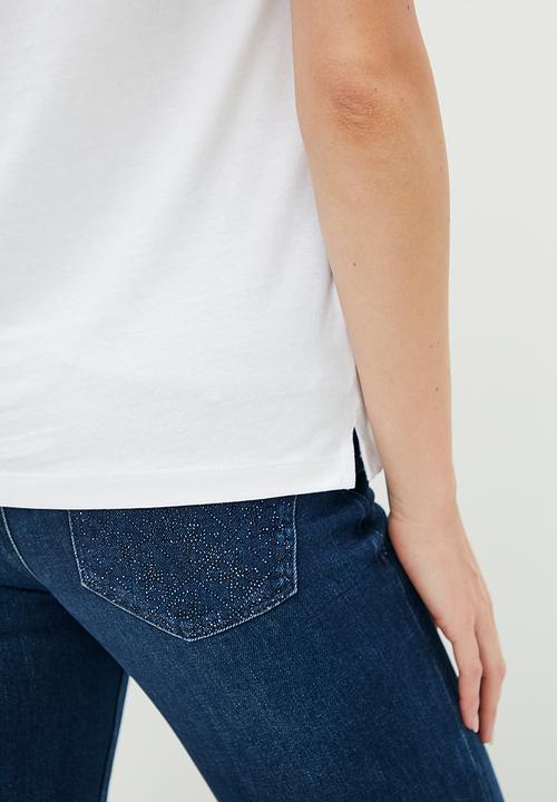 GUESS - Short sleeve cn icon tee - pure white