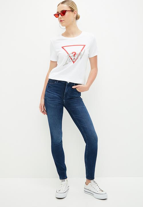 GUESS - Short sleeve cn icon tee - pure white