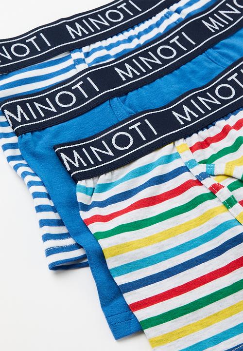 MINOTI - Boys multi stripe 3 pack boxers - multi 