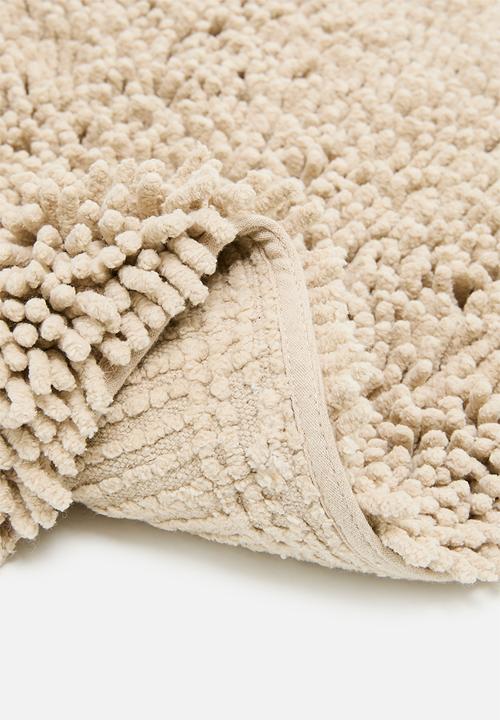 Sixth Floor - Chenille loop polyester pedestal mat - beige