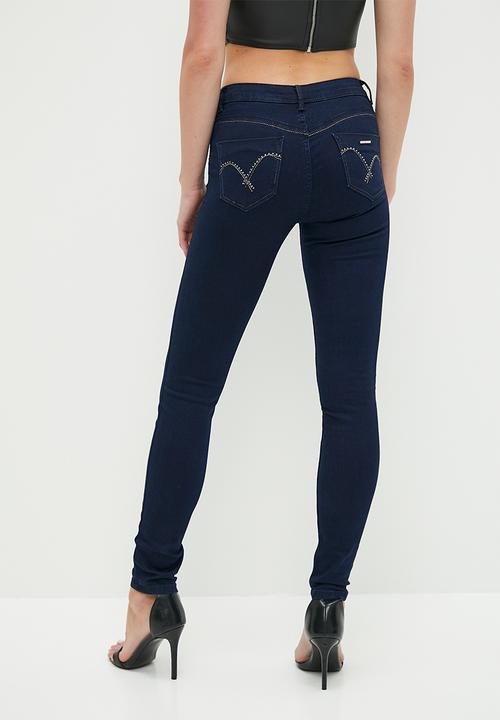 SISSY BOY - Jon jon with front diamante detail - blue black