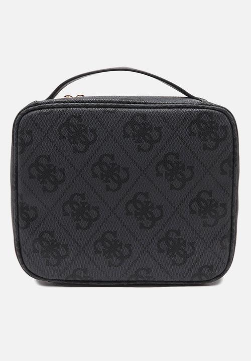 GUESS - Breta cosmetic organizer case - coal logo 