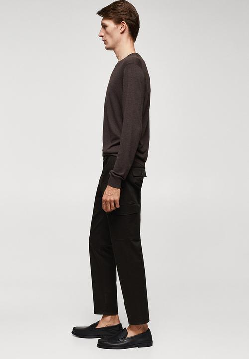 MANGO - Trouser cargo - brown
