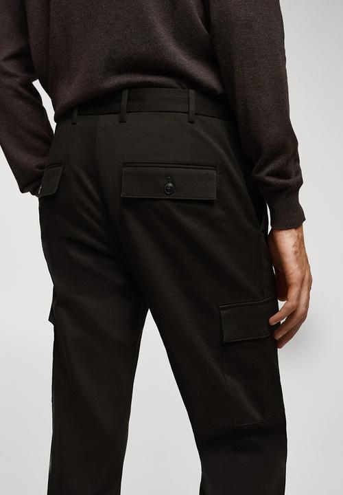 MANGO - Trouser cargo - brown
