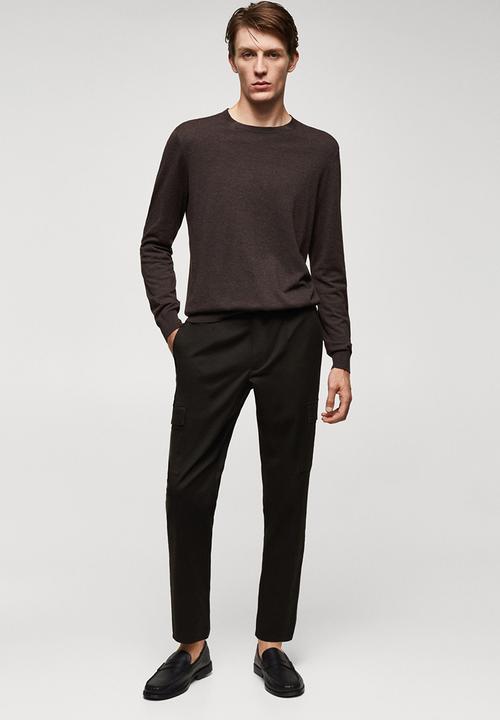 MANGO - Trouser cargo - brown