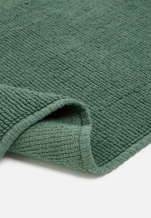 Sixth Floor - Plain cotton bath mat - green