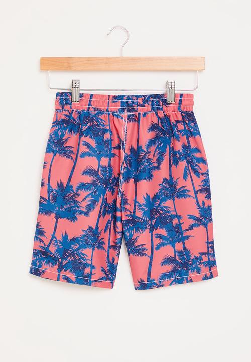 Pop Candy - Printed board shorts - orange & blue