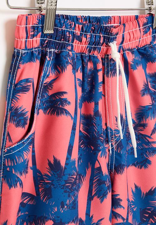 Pop Candy - Printed board shorts - orange & blue