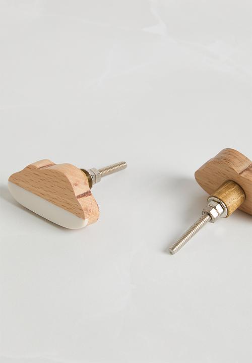 Sixth Floor - Cloud knob set of 2 - white