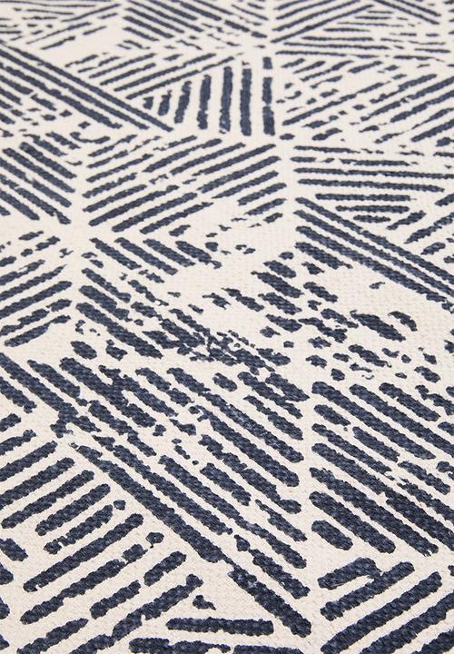 Sixth Floor - Trent printed runner - blue