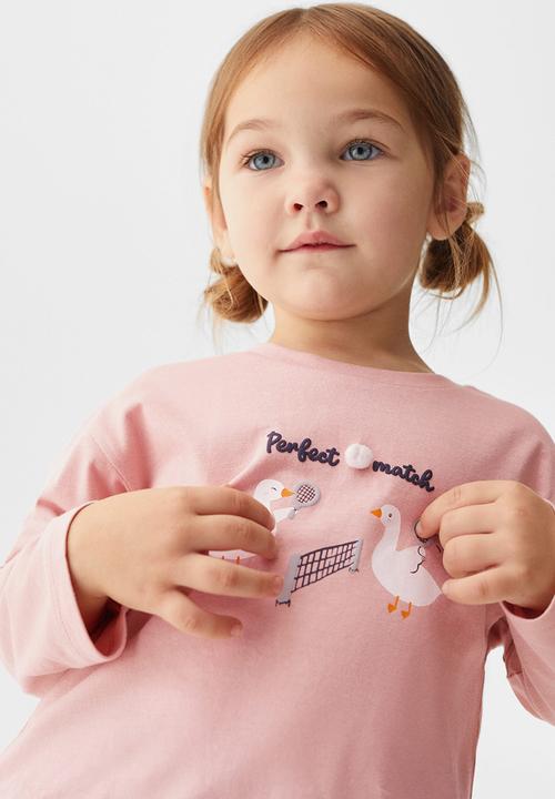 MANGO - T-shirt ducks - pink