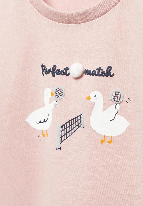 MANGO - T-shirt ducks - pink