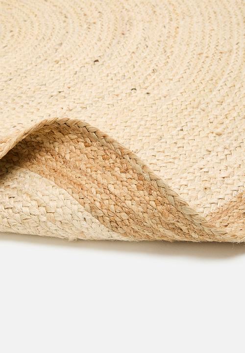 Sixth Floor - Sole jute round rug - bleached natural
