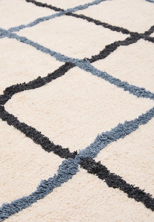 Sixth Floor - Moro tufted rug - Blue & neutral 
