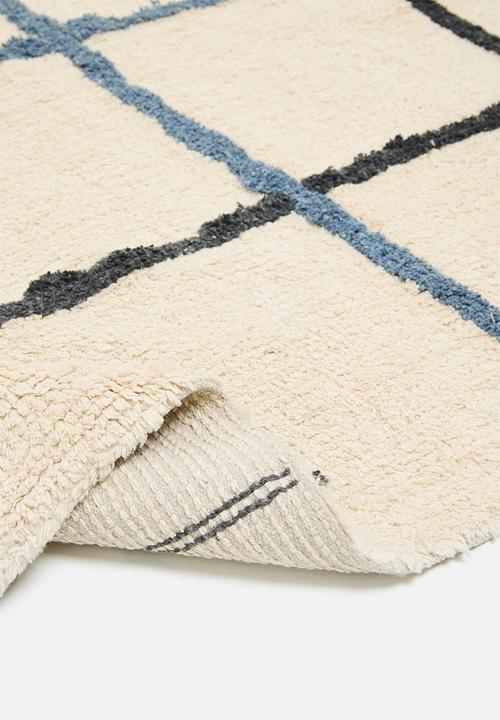 Sixth Floor - Moro tufted rug - Blue & neutral 