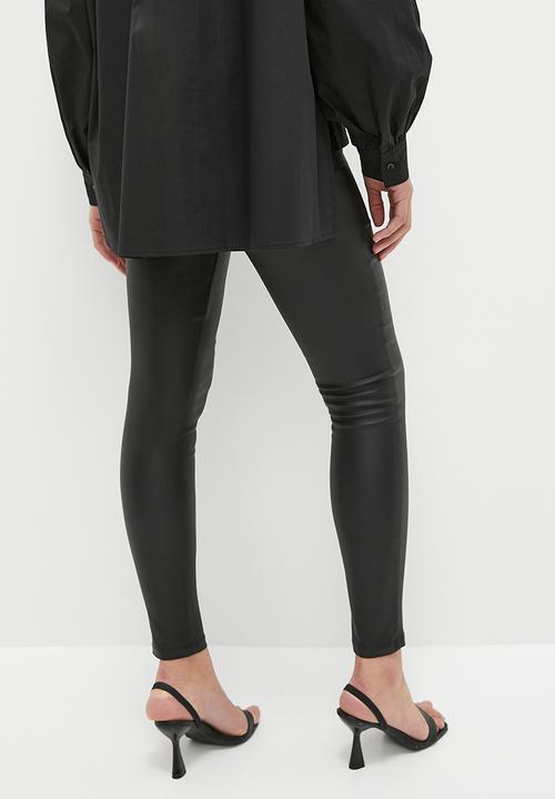 Superbalist - Coated bengaline tregging - black