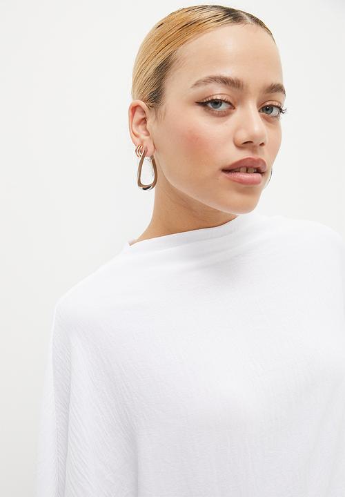 Superbalist - Exaggerated drape shell - white