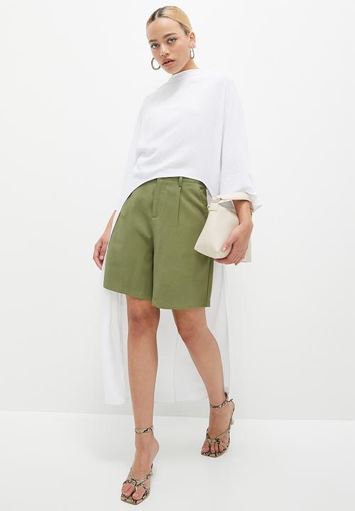 Superbalist - Exaggerated drape shell - white