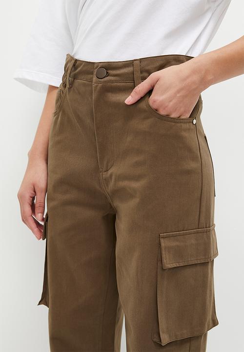 Superbalist - Paperbag cargo trouser - tobacco
