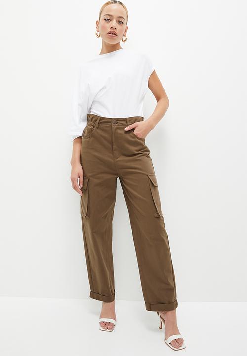 Superbalist - Paperbag cargo trouser - tobacco