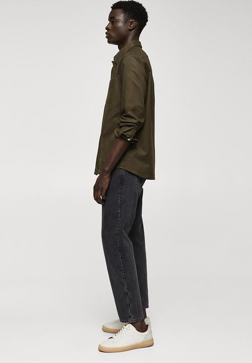 MANGO - Shirt oxford - khaki