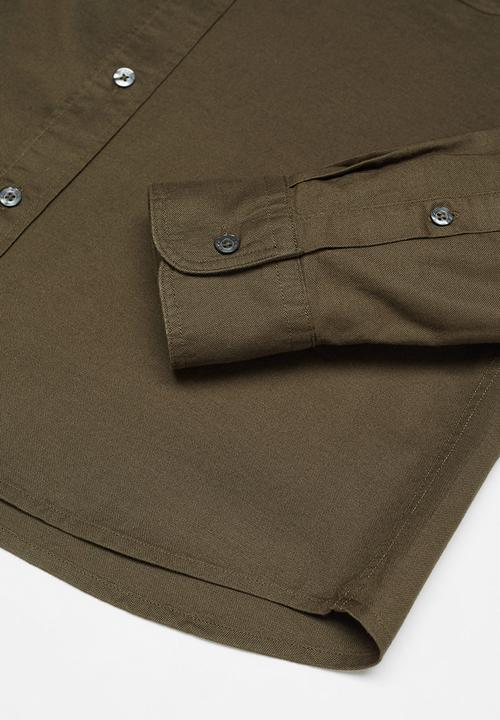 MANGO - Shirt oxford - khaki