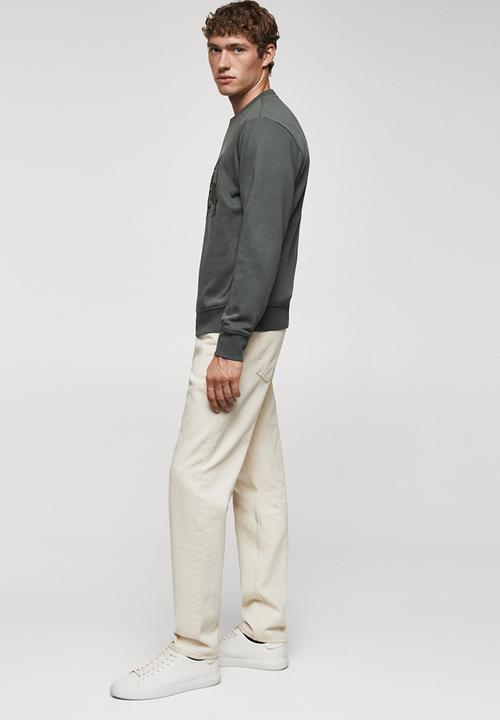 MANGO - Sweatshirt eyes - medium green
