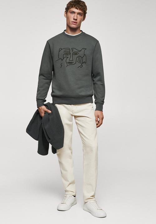 MANGO - Sweatshirt eyes - medium green