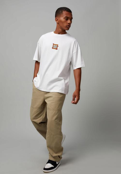 Factorie - Half half oversized T-shirt - white/half half pill