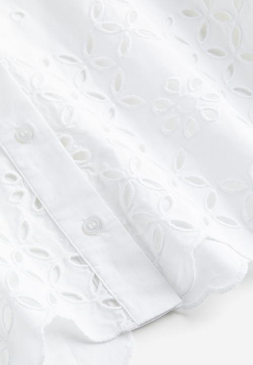 H&M - Broderie anglaise shirt - white