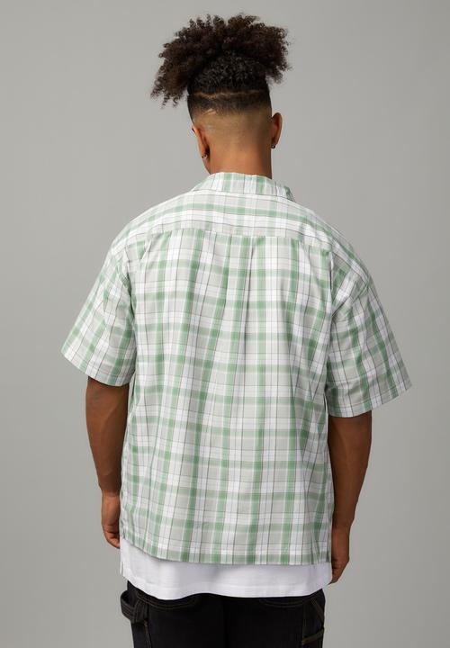 Factorie - Boxy street shirt - green check