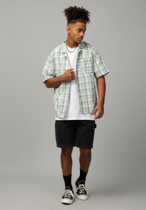 Factorie - Boxy street shirt - green check