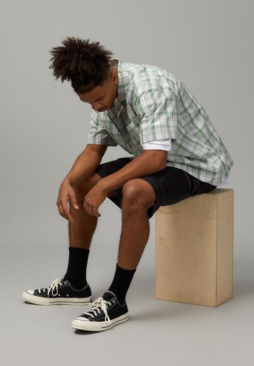 Factorie - Boxy street shirt - green check