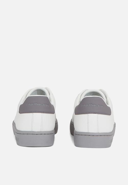 Calvin Klein - Classic cupsole lace up lth - Bright White/Formal Grey/Stormfront
