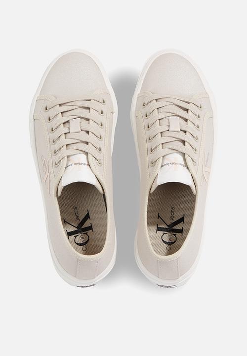 Calvin Klein - Cupsole flatform ny pearl wn - Eggshell/Peach Blush