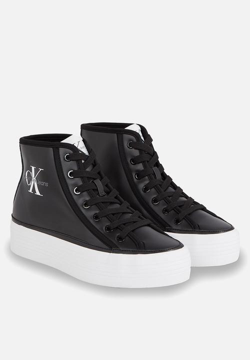 Calvin Klein - Bold vulc flatform mid lace-up ny wn - black & white