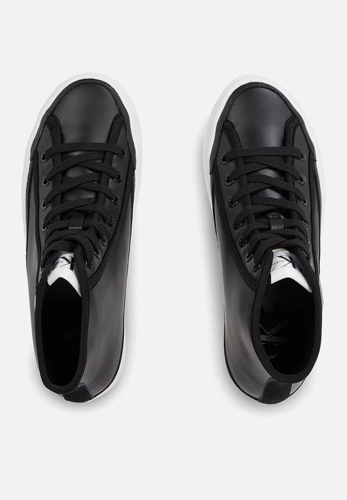 Calvin Klein - Bold vulc flatform mid lace-up ny wn - black & white