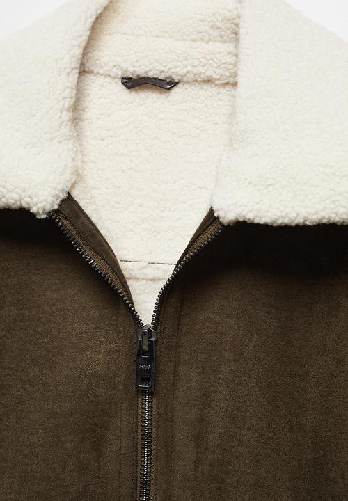 MANGO - Jacket boston.- khaki
