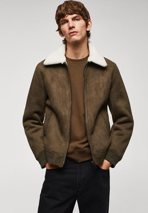 MANGO - Jacket boston.- khaki