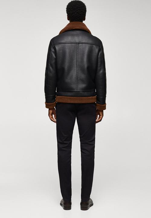 MANGO - Jacket krawitz - black