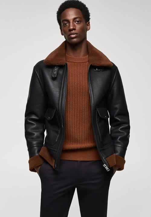 MANGO - Jacket krawitz - black