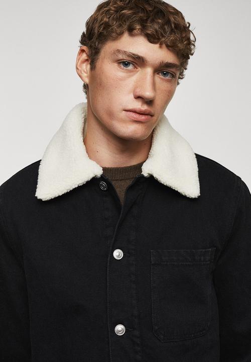 MANGO - Jacket union - black denim