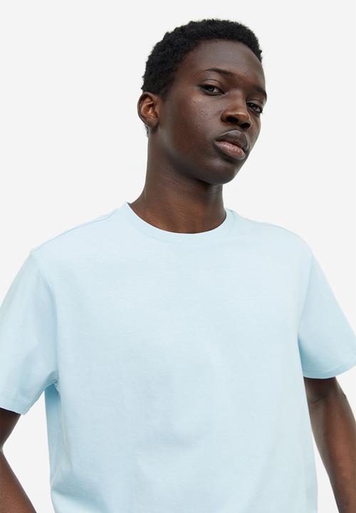 H&M - Regular fit round-neck t-shirt - light blue