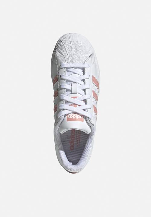 adidas Originals - Superstar j - white & pink